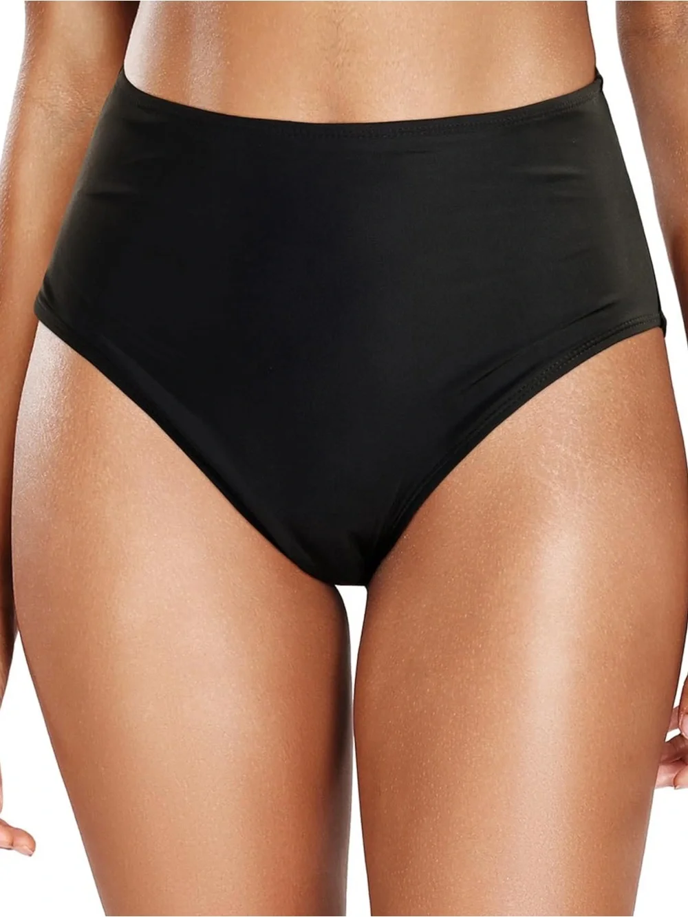 Old Navy Black High Waisted Swim Bottoms NWT Medium Bikini Briefs Bathing Suit⁠
